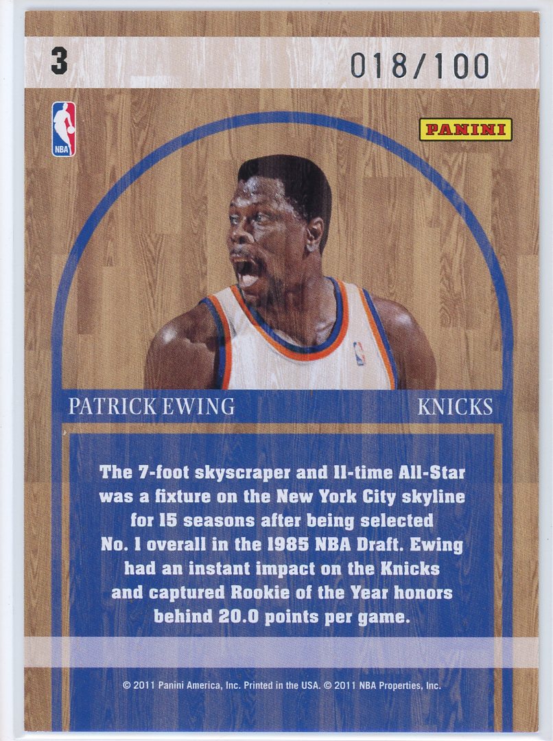 2010 Absolute Memorabilia Icons Patrick Ewing Card Signed Sticker Auto-Powers Sports Memorabilia