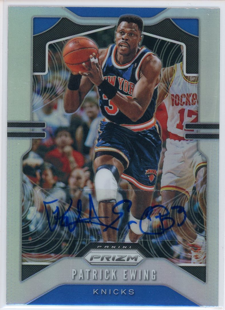 2019 Panini Prizm Patrick Ewing Silver Card Signed Sticker Auto-Powers Sports Memorabilia