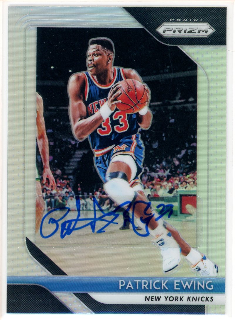 2018 Panini Prizm Patrick Ewing Silver Card Signed Sticker Auto-Powers Sports Memorabilia
