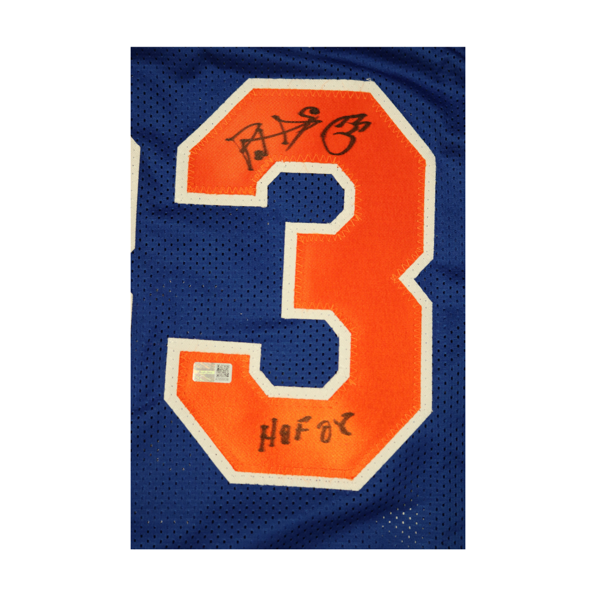 Patrick Ewing New York Knicks Signed Inscribed HOF 08 Pro Style Blue Jersey-Powers Sports Memorabilia