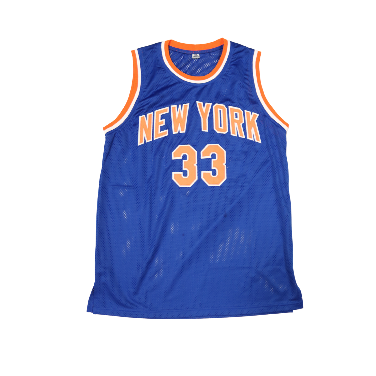 Patrick Ewing New York Knicks Signed Inscribed HOF 08 Pro Style Blue Jersey-Powers Sports Memorabilia