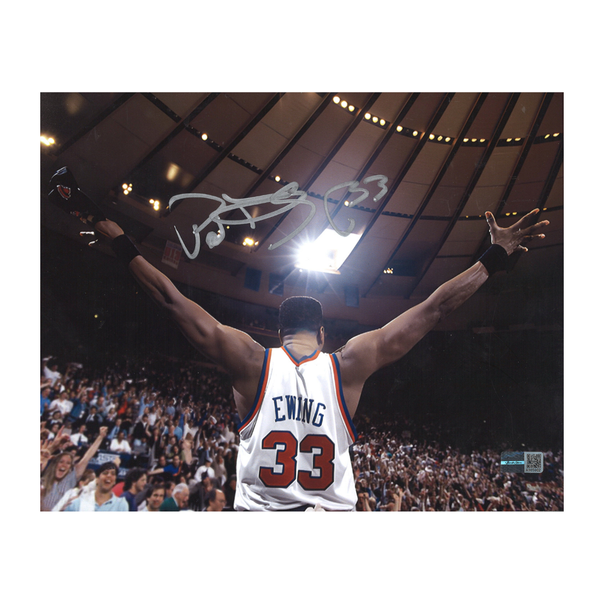 Patrick Ewing New York Knicks Signed Arms Out 8x10 Photo