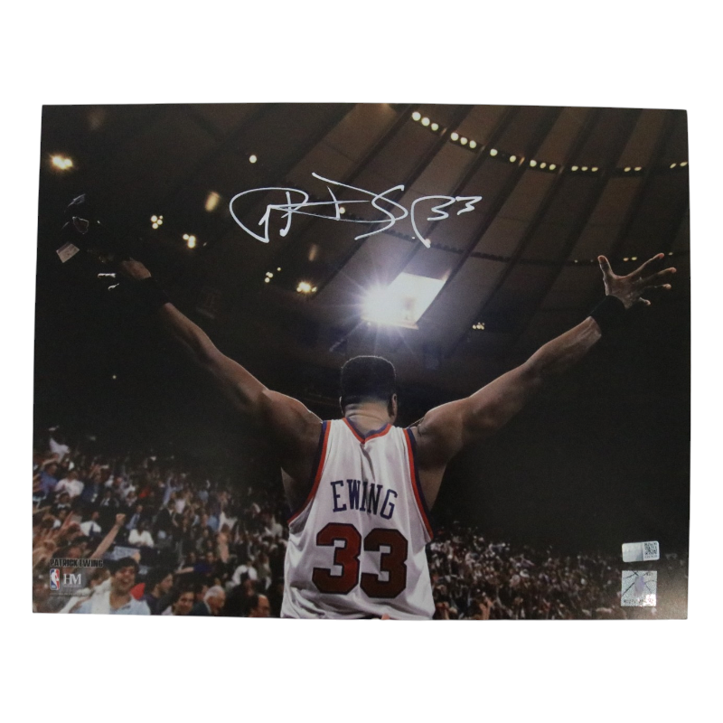 Patrick Ewing New York Knicks Signed Arms Out 11x14 Photo-Powers Sports Memorabilia
