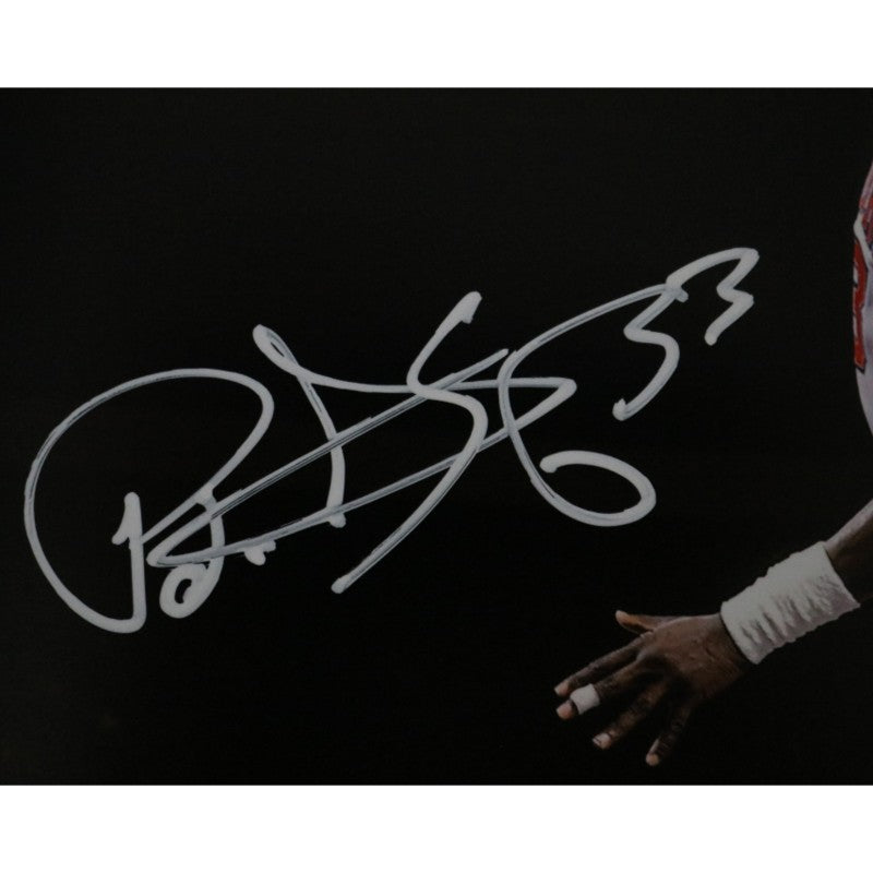 Patrick Ewing New York Knicks Signed White Jersey Dunk 11x14 Photo-Powers Sports Memorabilia