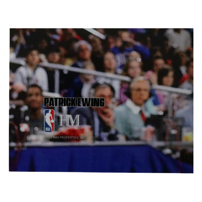 Patrick Ewing New York Knicks Signed White Jersey Dunk 16x20 Photo-Powers Sports Memorabilia