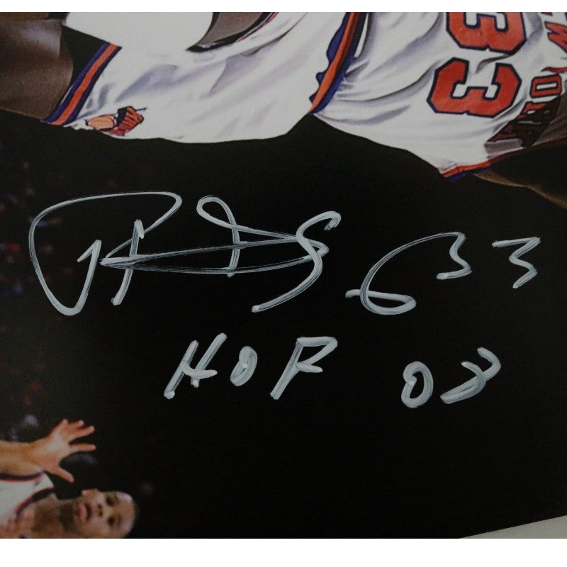 Patrick Ewing New York Knicks Signed Inscribed HOF 08 16x20 Photo with Olajuwon-Powers Sports Memorabilia