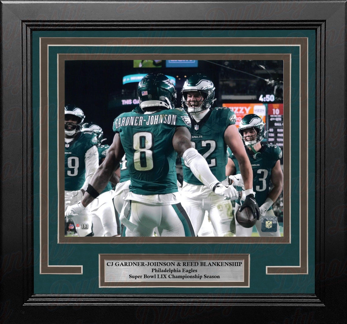CJ Gardner-Johnson & Reed Blankenship Philadelphia Eagles 8" x 10" Framed Football Display Photo-Powers Sports Memorabilia