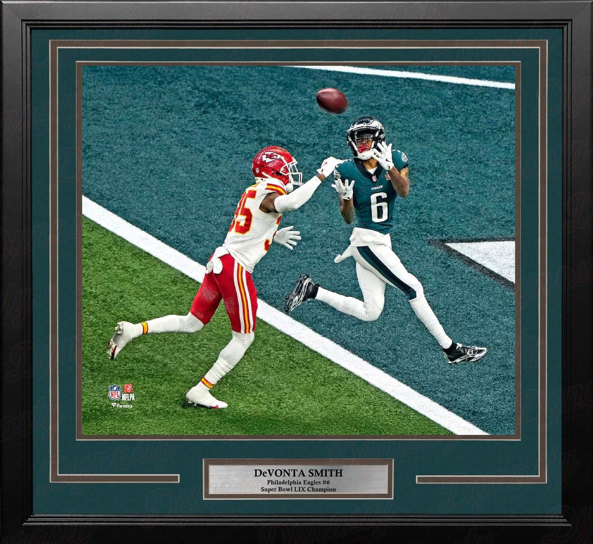 DeVonta Smith Philadelphia Eagles Super Bowl LIX Touchdown 11" x 14" Framed Football Display Photo-Powers Sports Memorabilia