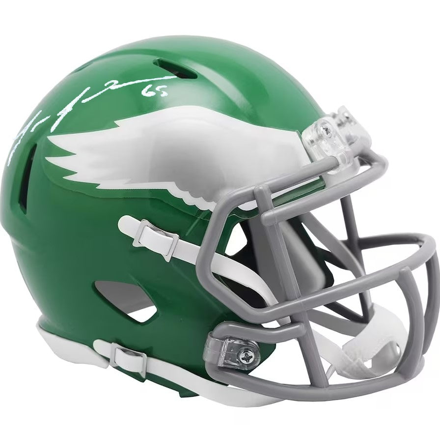 Lane Johnson Philadelphia Eagles Signed Kelly Green Alternate Football Mini-Helmet-Powers Sports Memorabilia