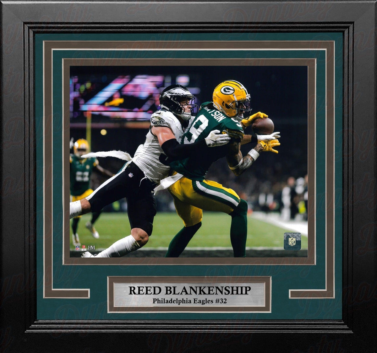 Reed Blankenship v. Packers Philadelphia Eagles 8" x 10" Framed Football Display Photo-Powers Sports Memorabilia