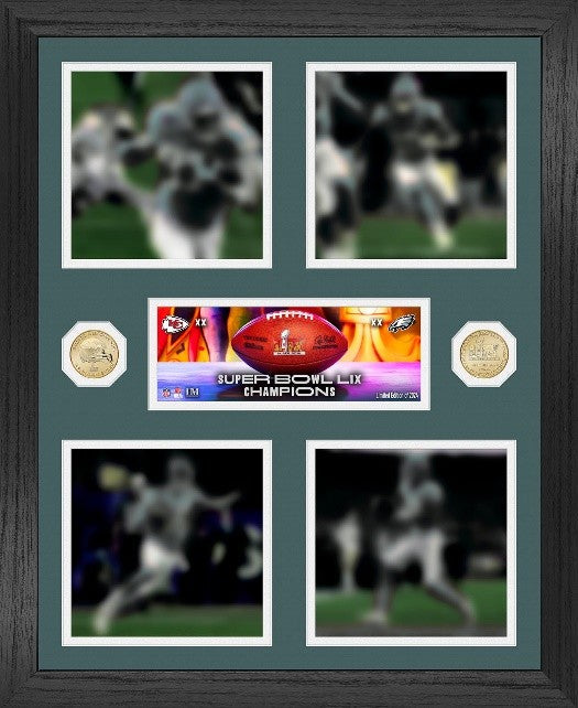 Philadelphia Eagles Super Bowl LIX Champions Memorable Moments Bronze Coin Photo Mint-Powers Sports Memorabilia