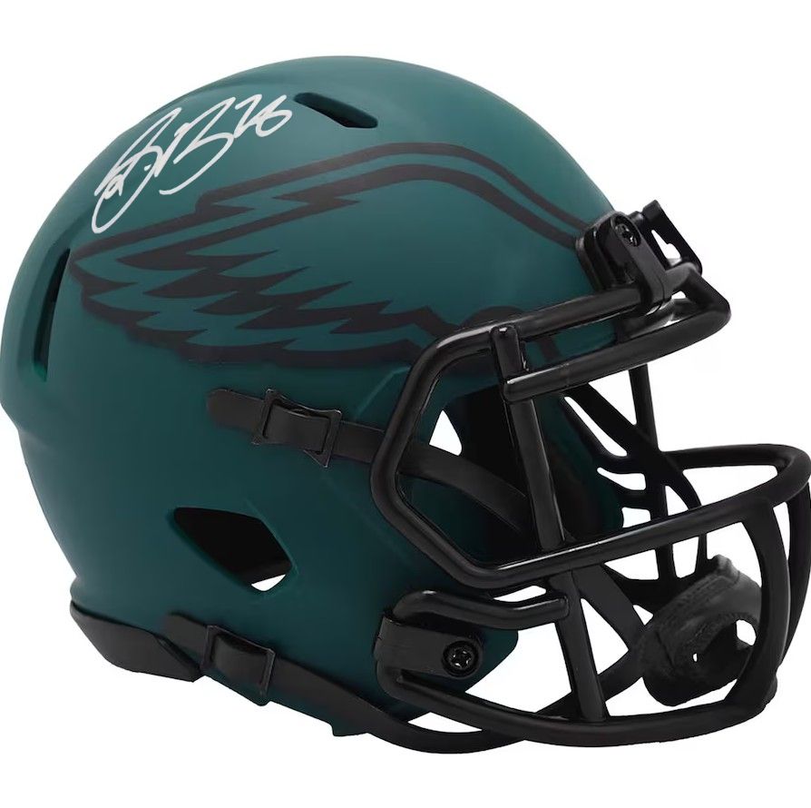 Saquon Barkley Philadelphia Eagles Signed Rave Mini-Helmet-Powers Sports Memorabilia