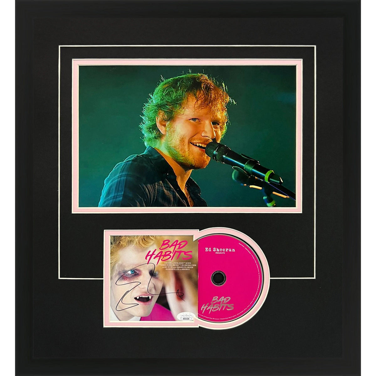 Autographed Ed Sheeran Bad Habits Deluxe Framed CD and Cover - JSA-Powers Sports Memorabilia