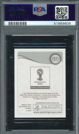 Eden Hazard 2014 Panini World Cup Stickers Card #578 PSA 9-Powers Sports Memorabilia