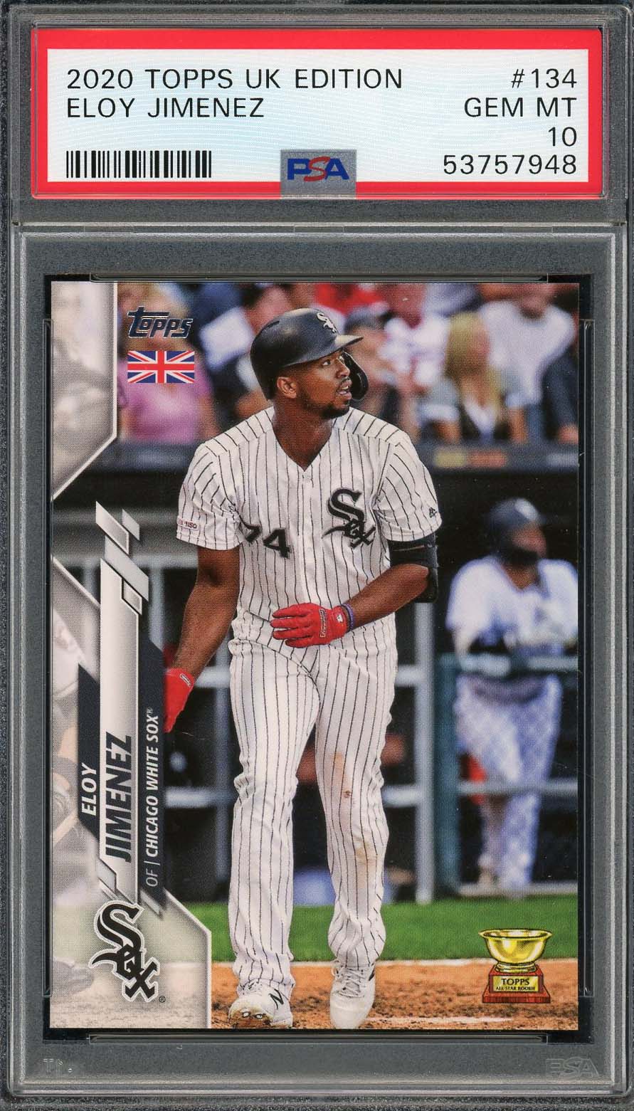Eloy Jimenez 2020 Topps UK Edition Baseball Card #134 Graded PSA 10-Powers Sports Memorabilia