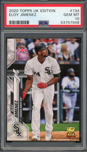 Eloy Jimenez 2020 Topps UK Edition Baseball Card #134 Graded PSA 10-Powers Sports Memorabilia