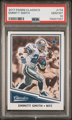 Emmitt Smith 2017 Panini Classics Football Card #174 Graded PSA 10-Powers Sports Memorabilia