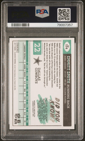 Emmitt Smith 2017 Panini Classics Football Card #174 Graded PSA 10-Powers Sports Memorabilia