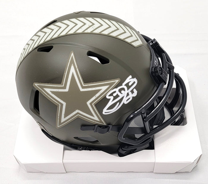 Emmitt Smith Signed Dallas Cowboys STS Salute To Service Mini Helmet - Beckett-Powers Sports Memorabilia