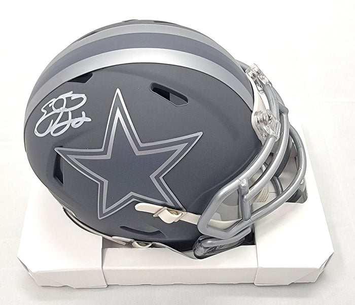 Emmitt Smith Signed Dallas Cowboys Slate Mini Helmet - Beckett-Powers Sports Memorabilia