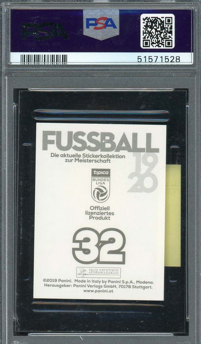Erling Haaland 2019 Panini Fussball Bundesliga Soccer Rookie Card #32 PSA 9-Powers Sports Memorabilia