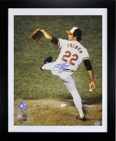 Jim Palmer Autographed Baltimore Orioles MLB 16 x 20 Photograph Custom Framing HOF 90 (1979 World Series-Leaf Authentics)-Powers Sports Memorabilia