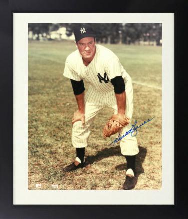 Hank Bauer Autographed New York Yankees MLB Licensed 8 x 10 Photograph Custom Framing- COA (7X WS Champ)-Powers Sports Memorabilia