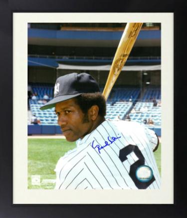 Paul Blair Autographed New York Yankees MLB Licensed 8 x 10 Photograph Custom Framing- COA (4X WS Champ/8X GG)-Powers Sports Memorabilia