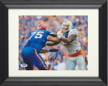 Derek Barnett Autographed Tennessee Volunteers 8 x 10 Photograph Custom Framing #9- PSA Hologram (horizontal vs Florida)-Powers Sports Memorabilia