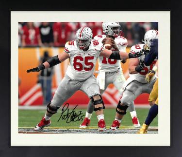 Pat Elflein Autographed Ohio State Buckeyes 8 x 10 Photograph Custom Framing #65 - COA-Powers Sports Memorabilia