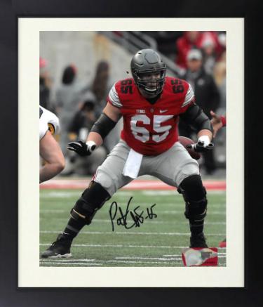 Pat Elflein Autographed Ohio State Buckeyes NCAA Licensed 8 x 10 Photograph Custom Framing #65 -COA-Powers Sports Memorabilia