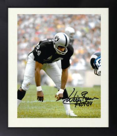 Willie Brown Autographed Oakland Raiders 8 x 10 Photograph Custom Framing HOF 84 (black jersey)-Powers Sports Memorabilia