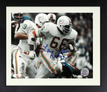 Larry Little Autographed Miami Dolphins NFL Licensed 8 x 10 Photograph Custom Framing HOF 93 -COA-Powers Sports Memorabilia