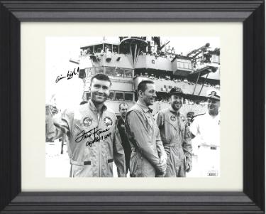 Fred Haise Autographed NASA Astronaut/Pilot Vintage B&W 8 x 10 Photograph Apollo 13 LMP Aim High Custom Framing- JSA #EE62179-Powers Sports Memorabilia