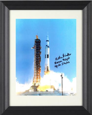 Milton Windler Autographed NASA Vintage Color 8 x 10 Photograph Maroon Flight Apollo Skylab Custom Framing- JSA #EE62698-Powers Sports Memorabilia