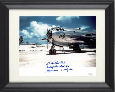 Dutch Van Kirk Autographed WWII 8 x 10 Photograph Navigator Enola Gay & Hiroshima 6 Aug 1945 Custom Framing- JSA #EE62962-Powers Sports Memorabilia