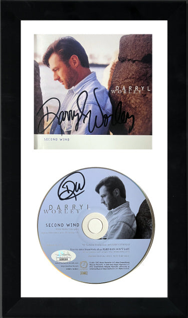 Darryl Worley Autographed 2001 Second Wind Album Cover/CD 6.5x12 Custom Framing- JSA #GG08259 & #GG08260-Powers Sports Memorabilia