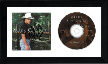 Mark Chesnutt Autographed 1994 What A Way To Live Album Cover Booklet with CD 6.5x12 Custom Framing- JSA #GG08248-Powers Sports Memorabilia
