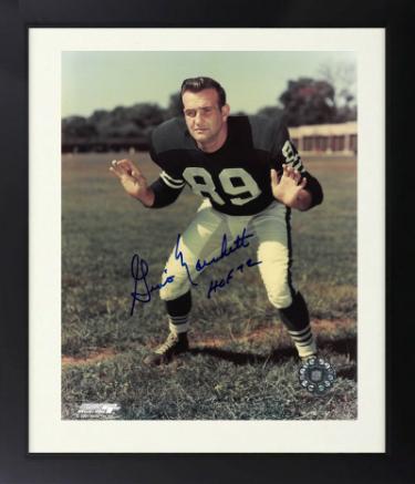 Gino Marchetti Autographed Baltimore Colts NFL Licensed 8 x 10 Photograph with HOF 72 Custom Framing- COA (2X NFL Champ)-Powers Sports Memorabilia