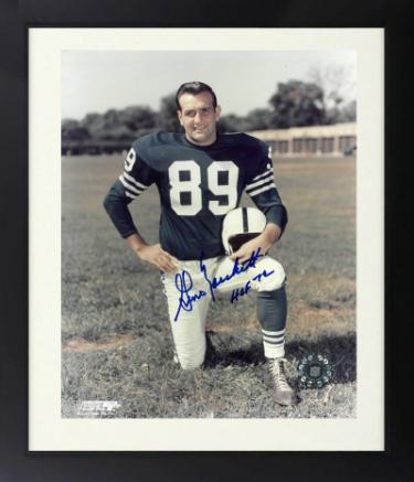 Gino Marchetti Autographed Baltimore Colts NFL Licensed 8 x 10 Photograph with HOF 72 Custom Framing -COA 2X NFL Champ-Powers Sports Memorabilia