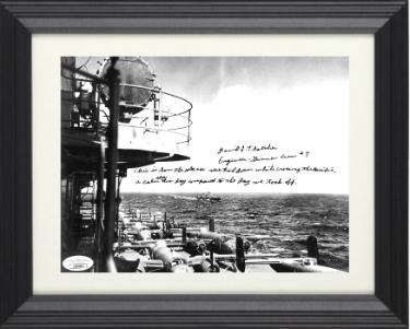 David Thatcher Autographed WWII Doolittle Raiders 8 x 10 Photograph Custom Framing- JSA #JJ96462- Engineer- Gunner Crew #7-Powers Sports Memorabilia