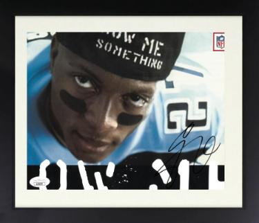 Eddie George Autographed Tennessee Titans NFL Show Me Promo 8 x 10 Photograph Custom Framing- JSA #KK58030-Powers Sports Memorabilia