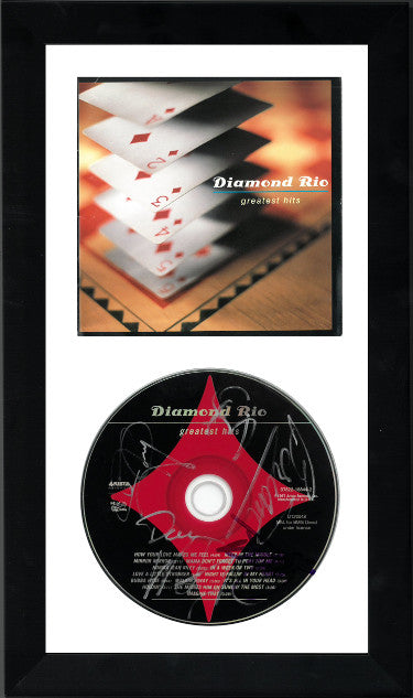 Diamond Rio multi Autographed 1997 Greatest Hits Album CD with Cover 6.5x12 Custom Framing- 6 sigs- JSA #KK58179-Powers Sports Memorabilia