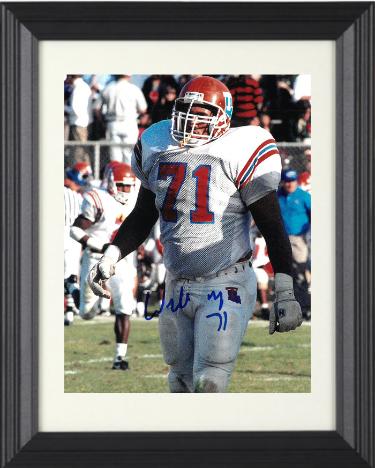 Willie Roaf Autographed Louisiana Tech Bulldogs 8 x 10 Photograph #71 Custom Framing- AWM Holo (HOF/11X Pro Bowl/Nasty)-Powers Sports Memorabilia
