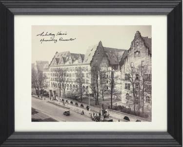 Whitney Harris Autographed 1945-46 WWll Nuremberg Trials B&W 8 x 10 Photograph imperfect Custom Framing– PSA- Prosecutor Military Tribunals-Powers Sports Memorabilia