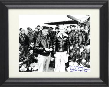 David Thatcher Autographed WWII Doolittle Raiders USS Hornet Vintage B&W 8 x 10 Photograph Custom Framing- JSA #SS51665- Engineer- Gunner Cr-Powers Sports Memorabilia
