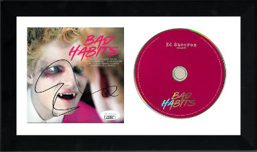 Ed Sheeran Autographed 2021 Bad Habits Atlantic Records CD Single Cover with CD 6.5x12 Custom Framing- JSA #AC92518-Powers Sports Memorabilia