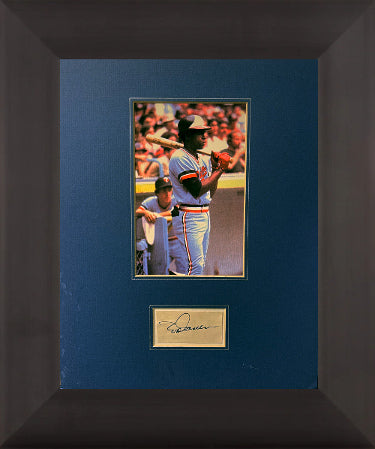 Rod Carew Autographed 1.5x3 Cut Signature Custom Framing (16x19) imperfect- COA (Minnesota Twins)-Powers Sports Memorabilia