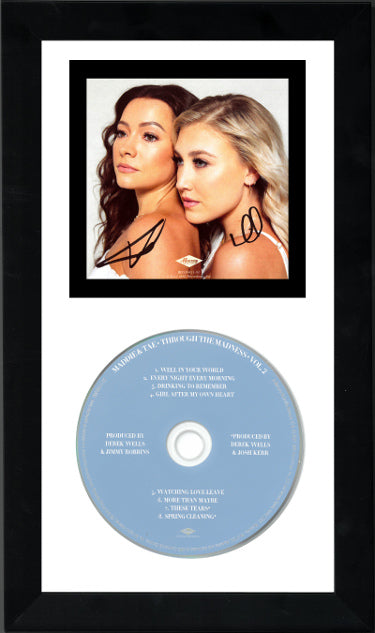Maddie And Tae Autographed 2022 Through The Madness Vol. 2 4x4 Art Card 6.5x12 Custom Framing- Album Cover/CD- JSA-Powers Sports Memorabilia