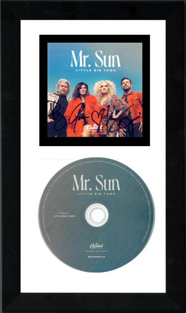 Little Big Town Band Autographed 2022 Mr Sun Art Card with Album Cover Booklet & CD with 6.5x12 Custom Framing– JSA - CTBL_FJ34350-Powers Sports Memorabilia